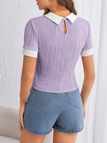 Leriya Fashion Regular Fit Tops For Jeans For Women | Korean Trendy Casual Top | Stylish Collared T-Shirt For Women | Oversized