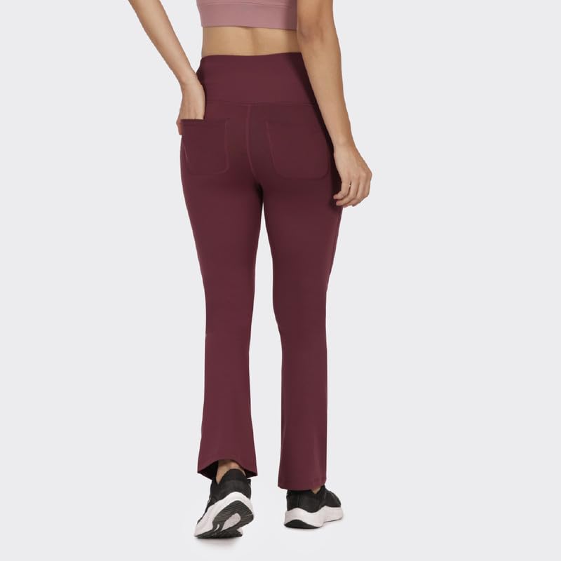BlissClub Ultimate Flare Pants for Women Above 55 ft Tall | Ribbed Waistband, 4 Pockets | High Waist Trousers and Formal Pants