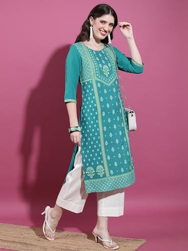 Ketch Womens Cotton Blend Regular Dress Shirt (KHKU000399_Teal