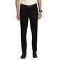 Turtle Men Poly Viscose Stretch Black Dobby Slim Fit Formal Trouserss