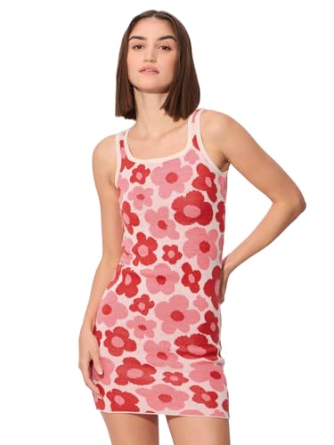 The Souled Store Jacquard Knit Dress: Bloom Women And Girls Sleeveless Acrylic Knit Dress