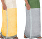 Prakasam Cotton Mens Multi Colour Thalapathi Stripes Border(1.28X2.00Mtrs) Solid Men Dhoti
