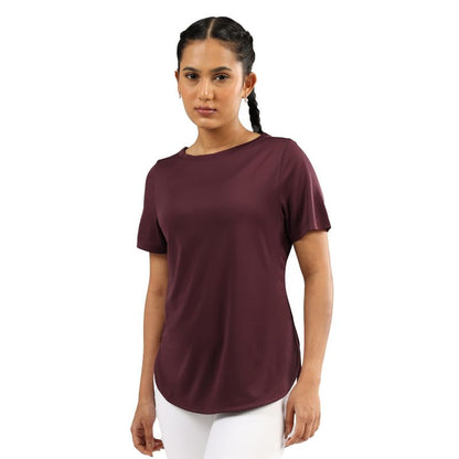 BlissClub CloudFlex Apple Hem Tee, Weightless Comfort All Day Long, Round Neck, Sleeveless Design, Feels Like Second Skin,Flatte