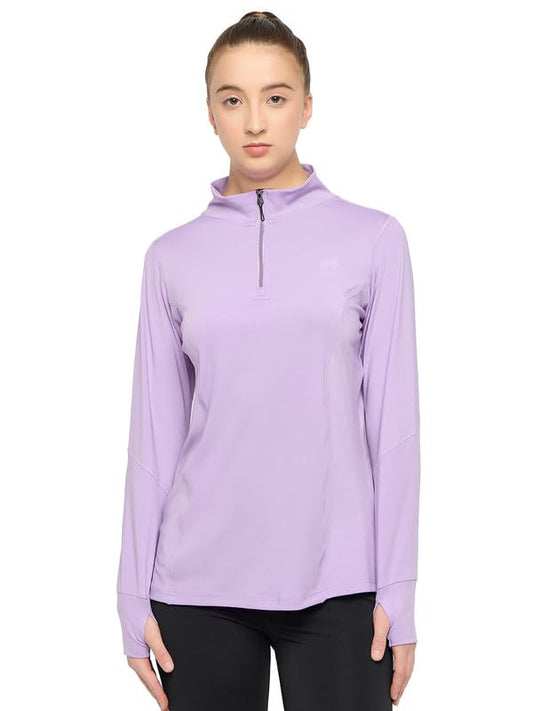 Clovia Womens Snug Fit Active Jacket with Thumb Holes (AT0197R12_Purple_M)