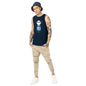 Bewakoof Mens Regular Fit Vroom Panda Graphic Print Blue Round Neck Vest