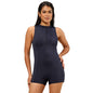 Bliss Swimsuit - Sleeveless, Shorts That Dont Ride up, Zippered Front, Racerback Design, UPF 50+ Sun Protection, Full Coverage,