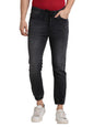 Turtle Men Cotton Stretch Solid Slim Fit Black Jogger Jeans