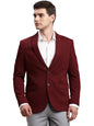 Turtle Men Knitted Design Relaxed Fit Maroon Blazer