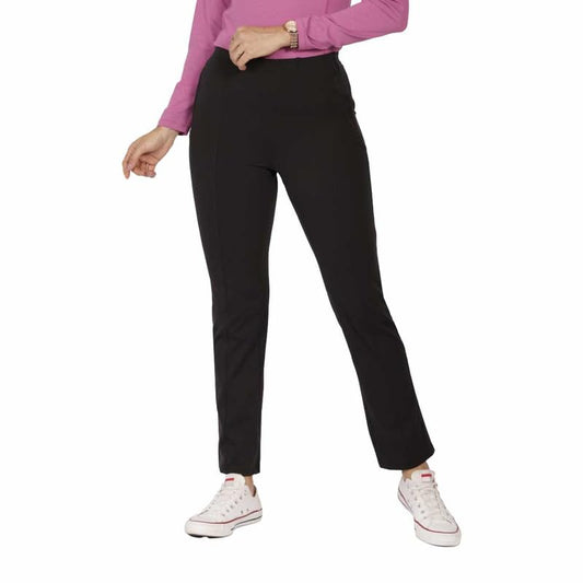 BlissClub Women Ultimate Straight Pants| Pintuck Design | No-Dig Waistband | Trousers for Women | 2 Zippered Pockets