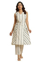 W for Woman Women's Cotton Geometric Regular Kurta & Straight Pant