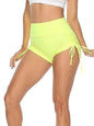 Shasmi Womens Workout Yoga Shorts, High Waisted Drawstring Scrunch Booty Shorts Ruched Butt Lift Athletic Running Tights (Short