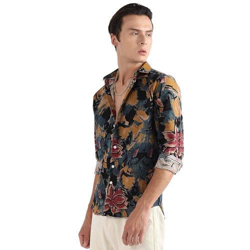 Campus Sutra Mens Regular Fit Shirt (CBSSSM23_CSMSSRT5816_Multicolour