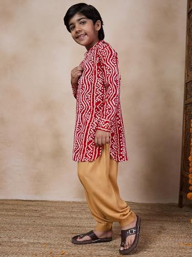 Pspeaches Boys Floral Regular Kurta With Pyjamas (6-7Years)