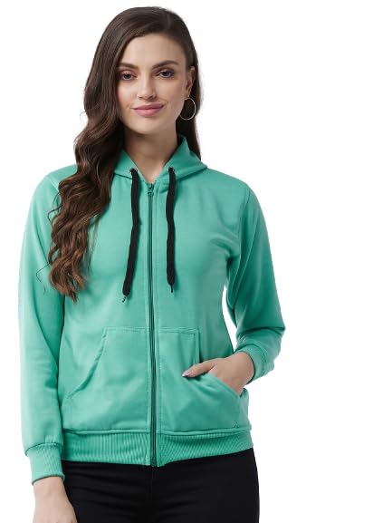 Pivl Full Sleeve Solid Women Sweatshirt_Olive, L