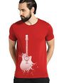 ADRO Graphic Design Printed T-Shirts for Men's (RNR-M-Gut-RD_Red_L)