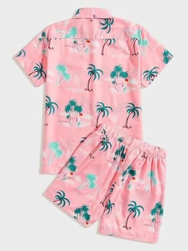 Leriya Fashion MenS Printed Regular Fit Shirt Pink