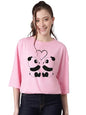 KOTTY Womens Cotton Blend Printed Oversized T-Shirts