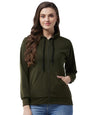 Pivl Full Sleeve Solid Women Sweatshirt_Olive, L