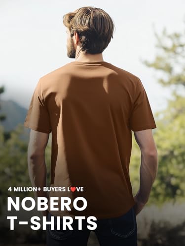 Nobero MenS Graphic Print Regular Fit T-Shirt (1M-Twts-C0773_Nutshell