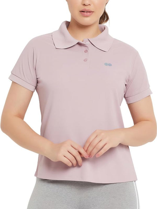 Clovia WomenS Comfort Fit Active Polo T-Shirt (At0205R12_Purple_Xxl)
