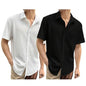 I Enterprise MenS Regular Fit Solid Soft Touch Cotton Casual Shirt Design With Spread Collar & Half Sleeve (Pack Of 2) Color_Wh