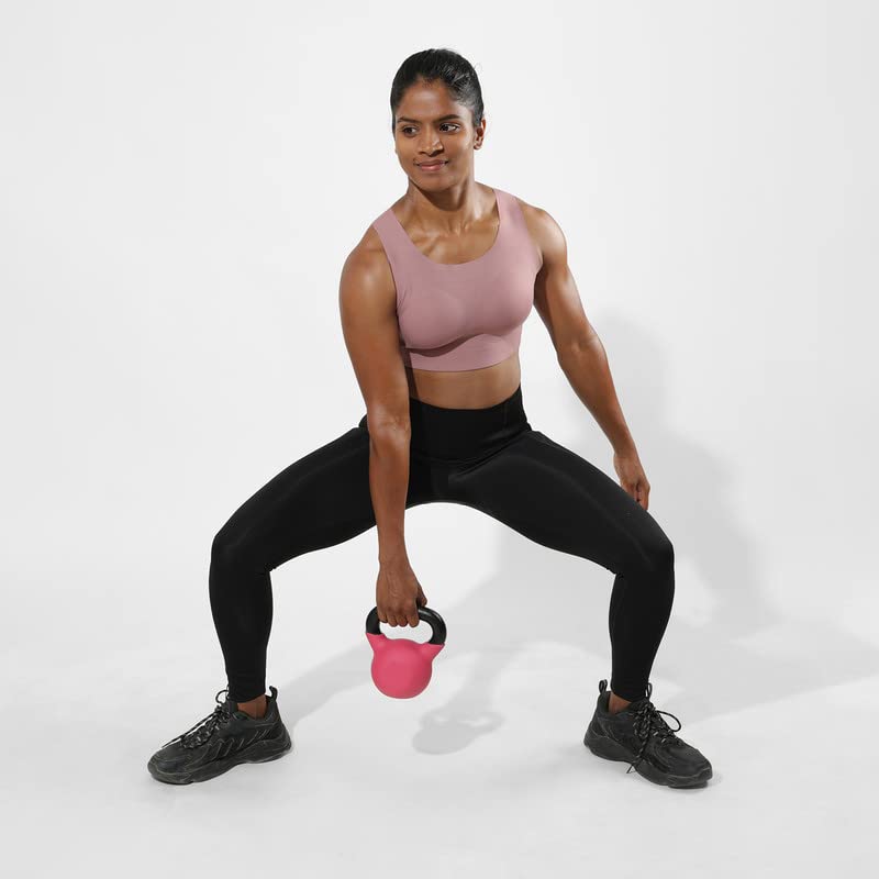BlissClub Power Up Sports Bra | 3X More Bounce Control | Polymer Glue | Moulded Cups | Seamless Bra | Sports Bra for Women