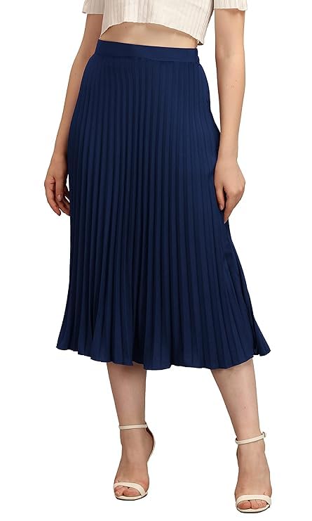 Kzully | Chic Midi Skirts Elegant Ensembles For Women & Girls Navy