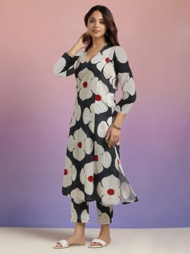ANNI DESIGNER Cotton Blend Women Casual Kurta With Pant