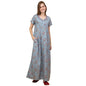 Sweet Dreams Women Printed Full Length Night Dress Grey