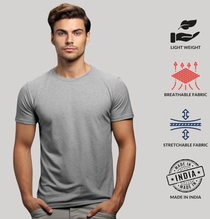 ADRO T Shirts Pack of 2 Mens Tshirts Cotton T Shirts for Men Tshirt T-Shirts Combo T Shirts Tshirts for Men Plain Solid Tshirts