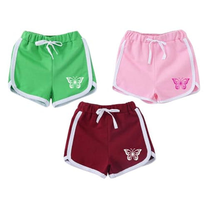 KYDA KIDS Girls Cotton Plain Regular Fit Shorts - (Pack of 3)