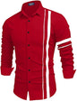 Bellstone Mens Solid Regular Fit Shirt (B-8200_Red