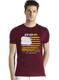 ADRO Men's USA American Flag Printed Cotton T-Shirts (RNR-M-NWW-BG_Maroon_XL)