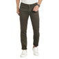 Turtle Men Cotton Olive Narrow Fit Solid Stretchable Jeans