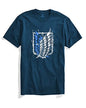 ADRO Mens Attack on Titan Cotton T-Shirt (M, Steel Blue)