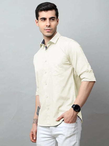 Tee Projekt Cotton Shirt for Men ll Front Pocket Shirt ll Stylish Long Sleeve Shirt ll Soild Regular Fit (Pack of 2)