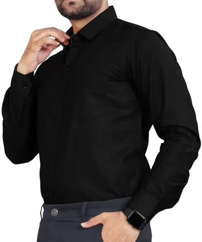 Tee Projekt | Premium Plain Cotton Shirt for Men | Cotton Shirt | Casual Shirt | Solid Shirt | Full Sleeves | Formal Shirt (TPJK