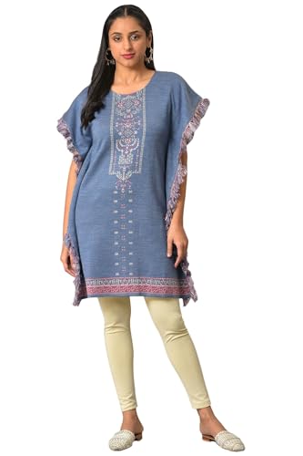 W for Woman Women's Crepe Regular Fit Floral Regular Kurta