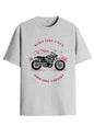 ADRO Men's Royal Bike Design Printed 100% Cotton T-Shirt - Regular Fit, Printed T-Shirts for Men (RN24-RYL-GR_Grey_XL)