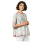 Fabindia Women Cupro Printed Short Kurta Modal_S Aqua