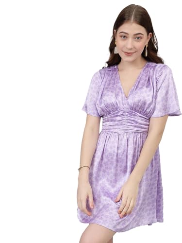 Kotty WomenS Fit And Flare Purple Dress