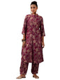 Libas WomenS Printed Co-Ords (27800_Maroon