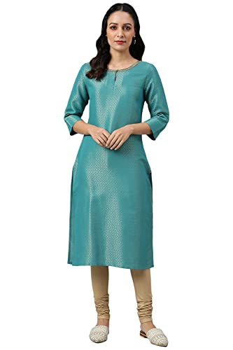 W for Woman Women's Cotton Blend Regular Fit Geometric Print Kurta
