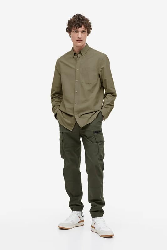 BE ACTIVE Mens Regular Fit Shirt (RF0020_MUD Green