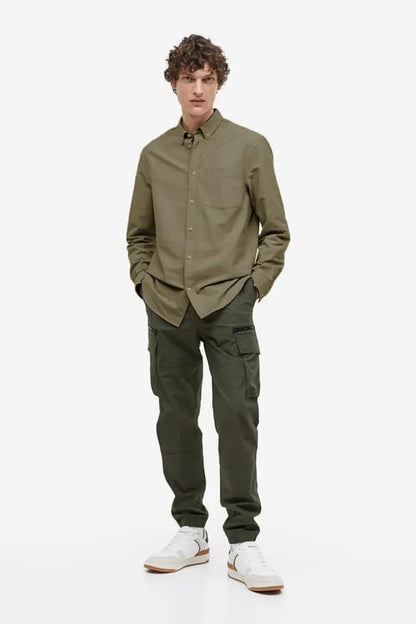 BE ACTIVE Mens Regular Fit Shirt (RF0020_MUD Green