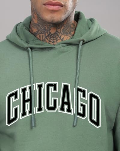 ADRO Men's Printed Hoodie, Cotton, Size 16.5, Color Pista, Model H24-CAGO-PT