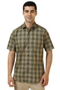 Allen Solly Men Casual Denim Cotton Short Sleeve Chino Shirt