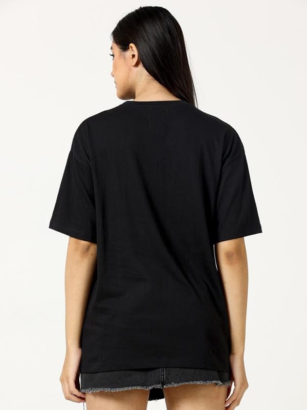 Juneberry Pure 100% Cotton Oversized Loose Baggy Fit Drop Shoulder Latest Aesthetic & Cool Graphic Prinred Half Sleeve T-Shirts