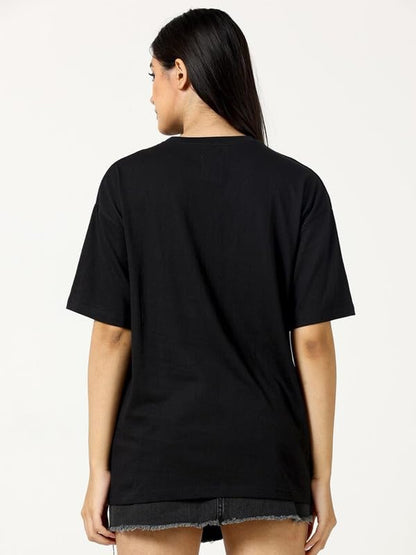 Juneberry Pure 100% Cotton Oversized Loose Baggy Fit Drop Shoulder Latest Aesthetic & Cool Graphic Prinred Half Sleeve T-Shirts