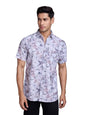 Pinkmint Stylish Shirt for Men ll Printed Half Sleeve Shirts ll Regular Fit Chest Pocket Shirt